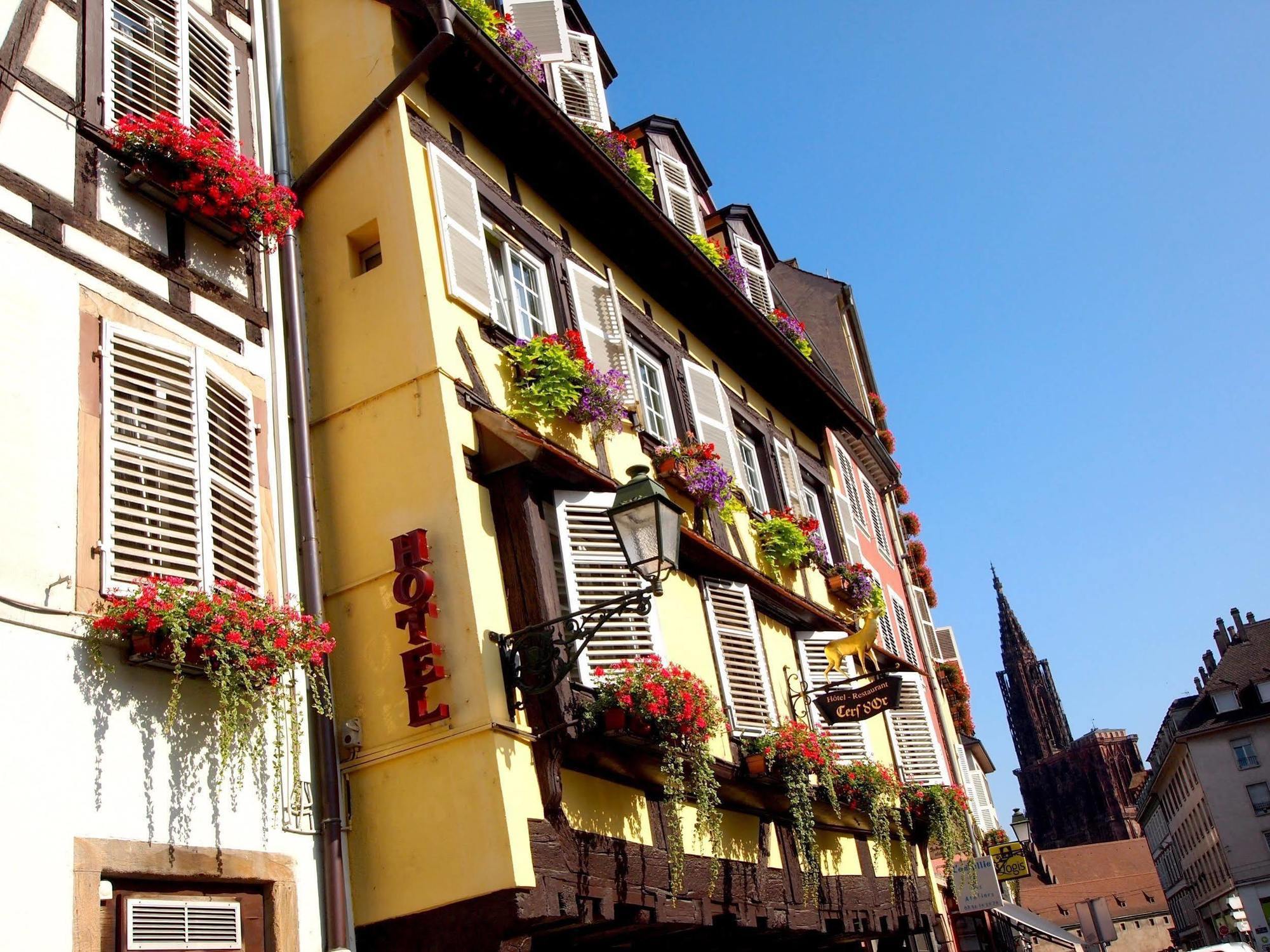 Hotel Restaurant Au Cerf D'Or Estrasburgo Exterior foto